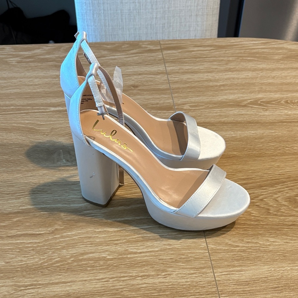 Lulu's Cream Platform Heels